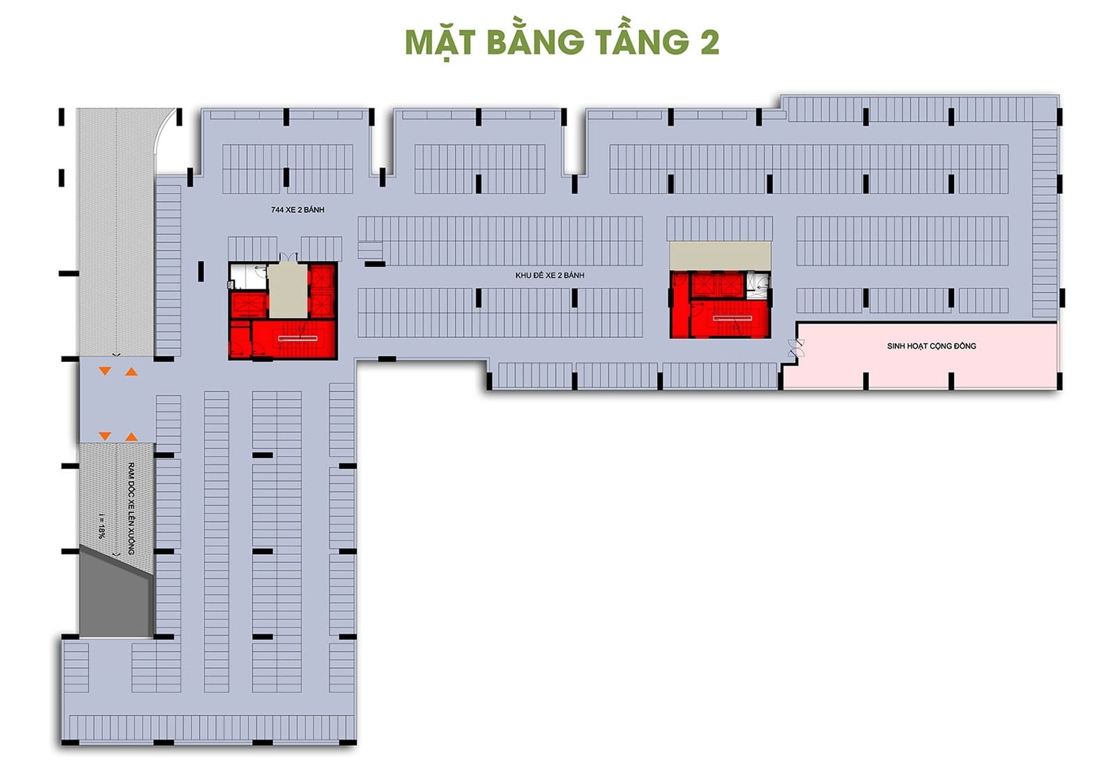 Mặt bằng thiết kế chi tiết tầng 2 Him Lam Phú Đông. Mặt bằng thiết kế chi tiết tầng 2 Him Lam Phú Đông.