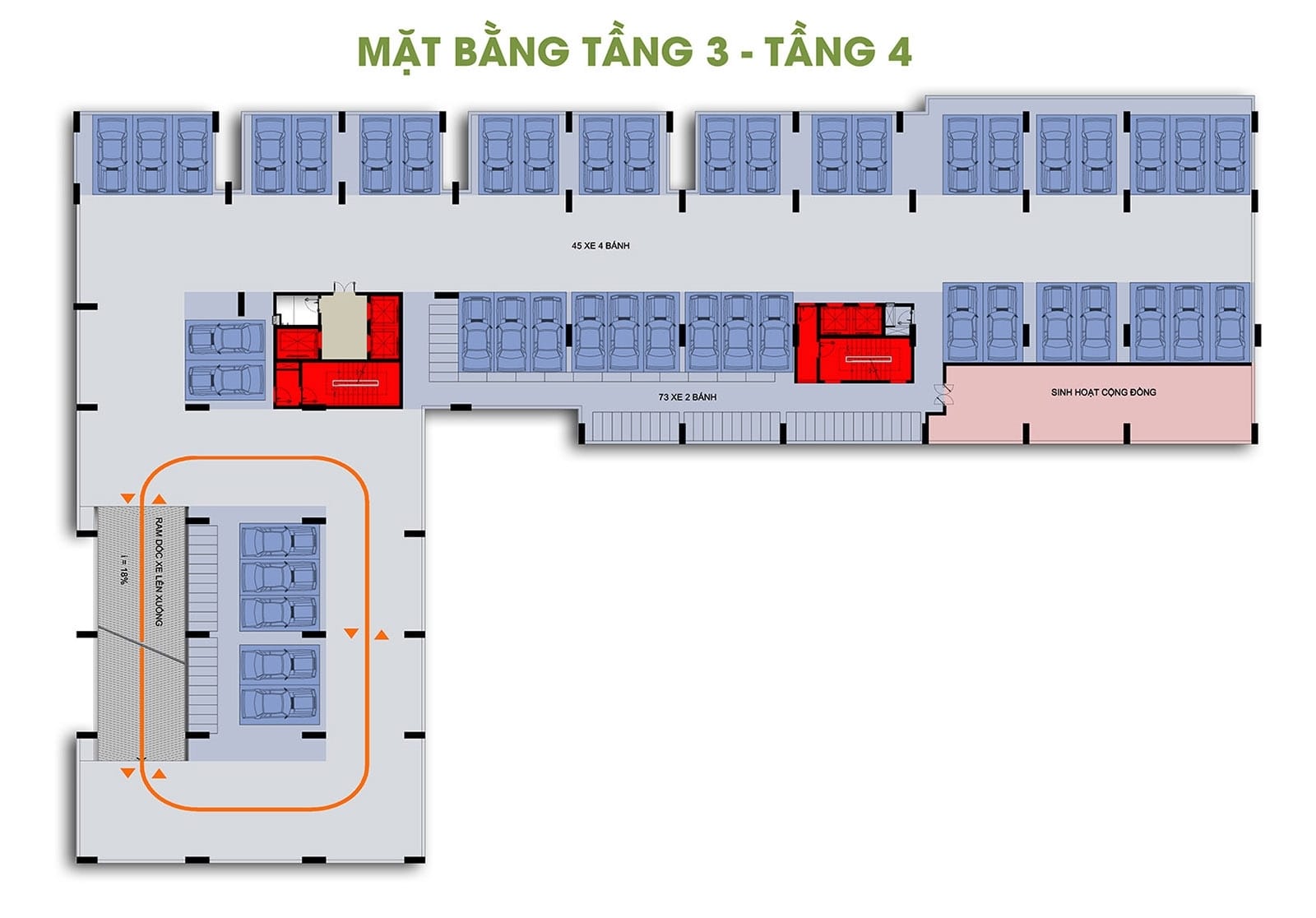 Mặt bằng thiết kế chi tiết tầng 3-4 Him Lam Phú Đông. Mặt bằng thiết kế chi tiết tầng 3-4 Him Lam Phú Đông.