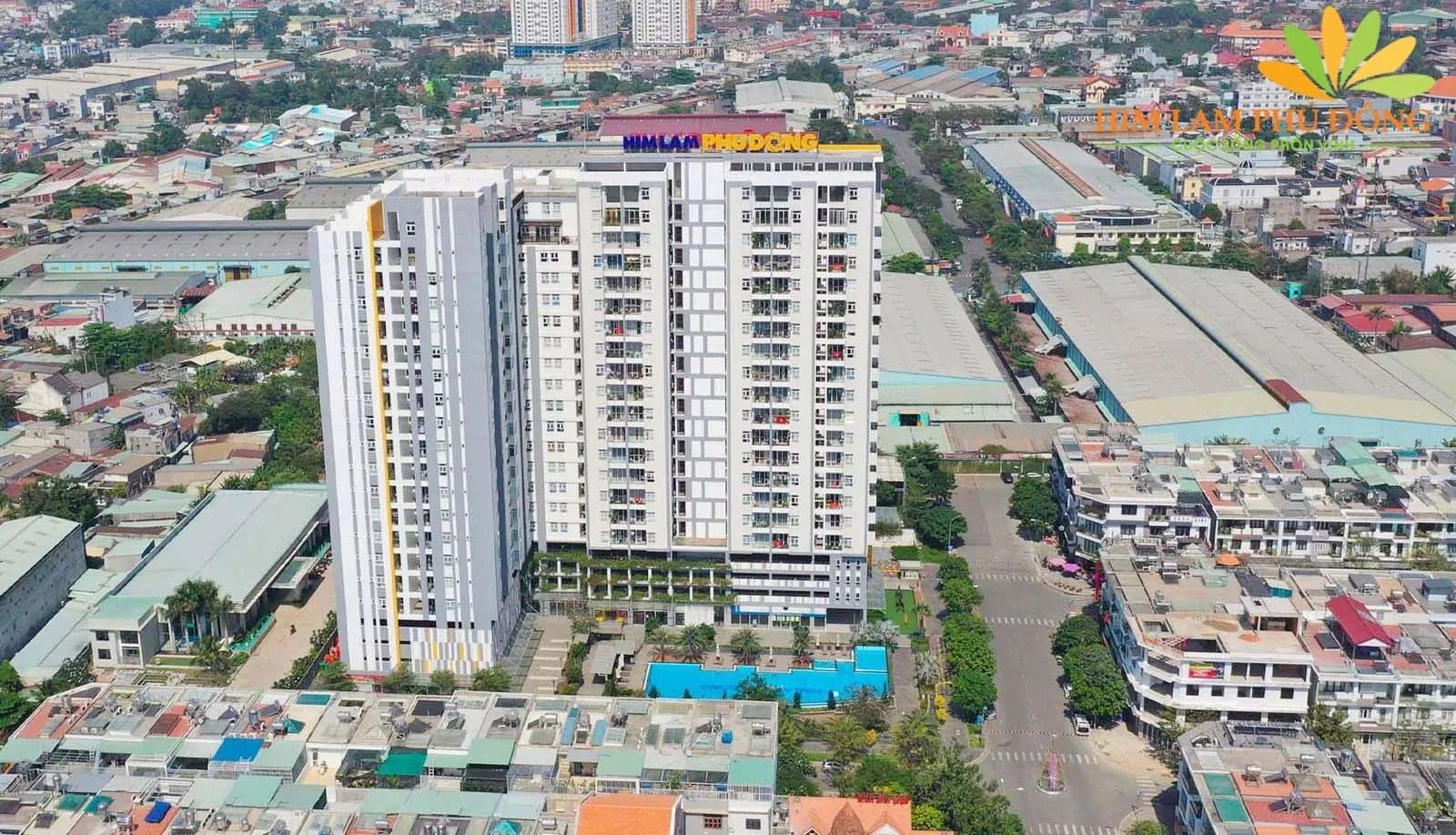 Hình ảnh thực tế toàn cảnh chung cư Him Lam Phú Đông Bình Dương